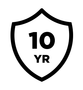Icon representing 10 yr warranty